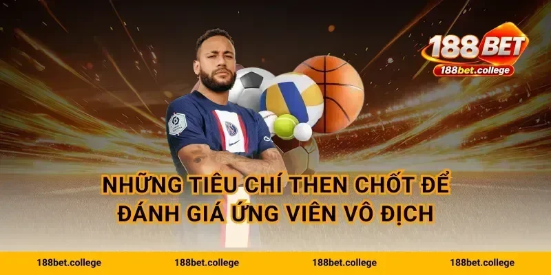 Những tiêu chí then chốt để đánh giá ứng viên vô địch