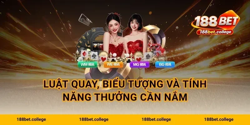 Luật quay, biểu tượng và tính năng thưởng cần nắm