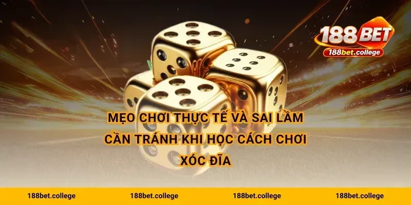 Mẹo chơi thực tế và sai lầm cần tránh khi học Cách chơi xóc đĩa