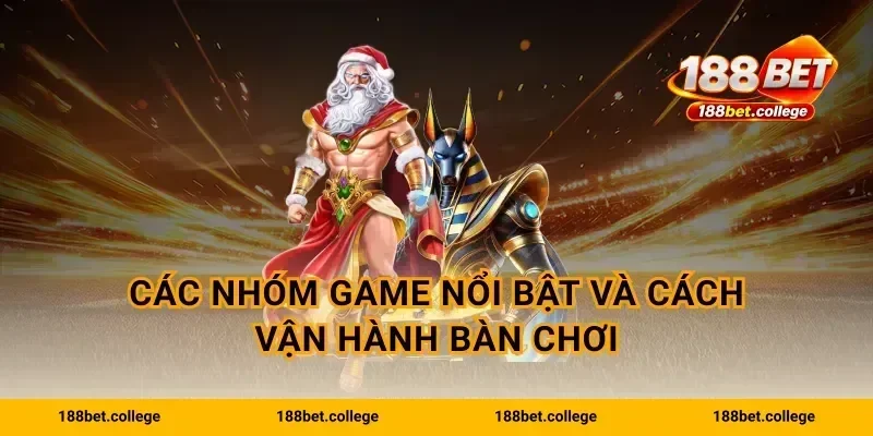 Các nhóm game nổi bật và cách vận hành bàn chơi