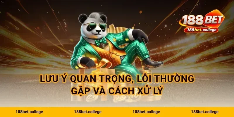 Lưu ý quan trọng, lỗi thường gặp và cách xử lý